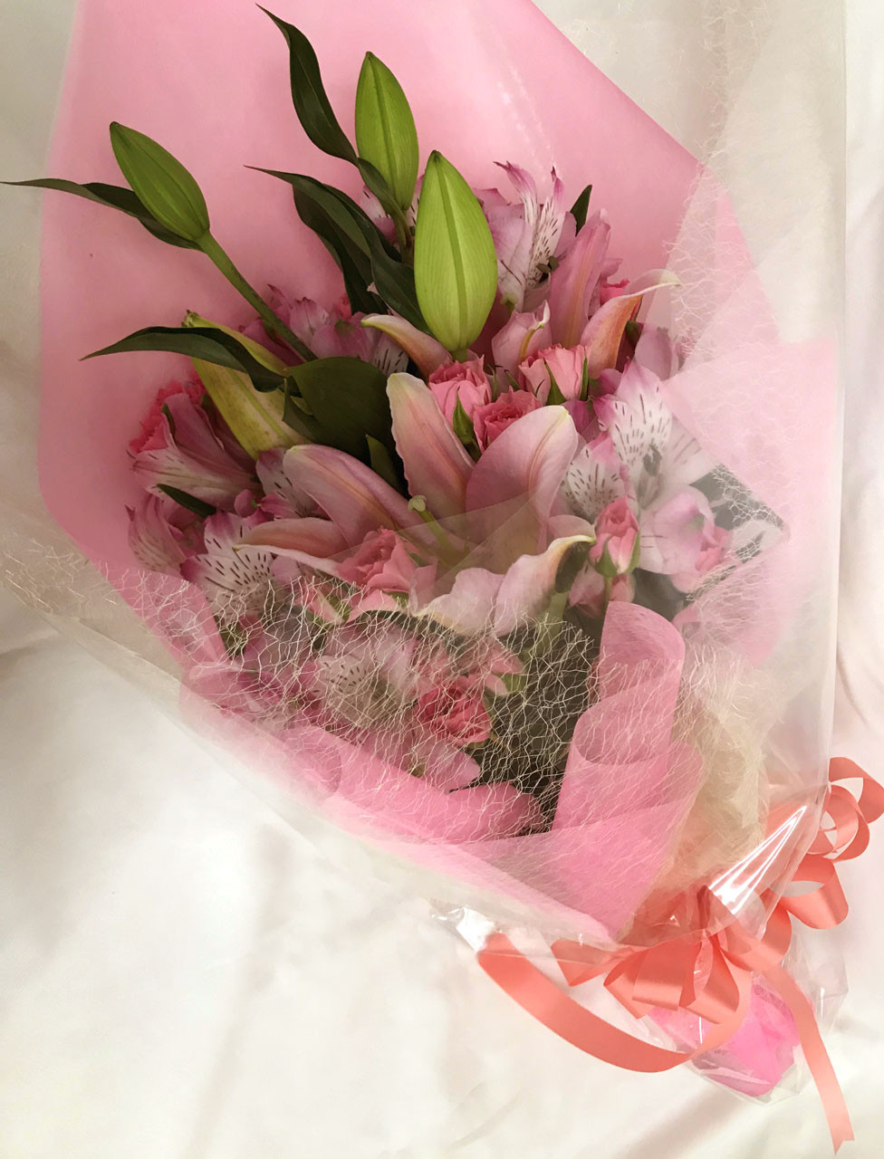 ピンク系の花束